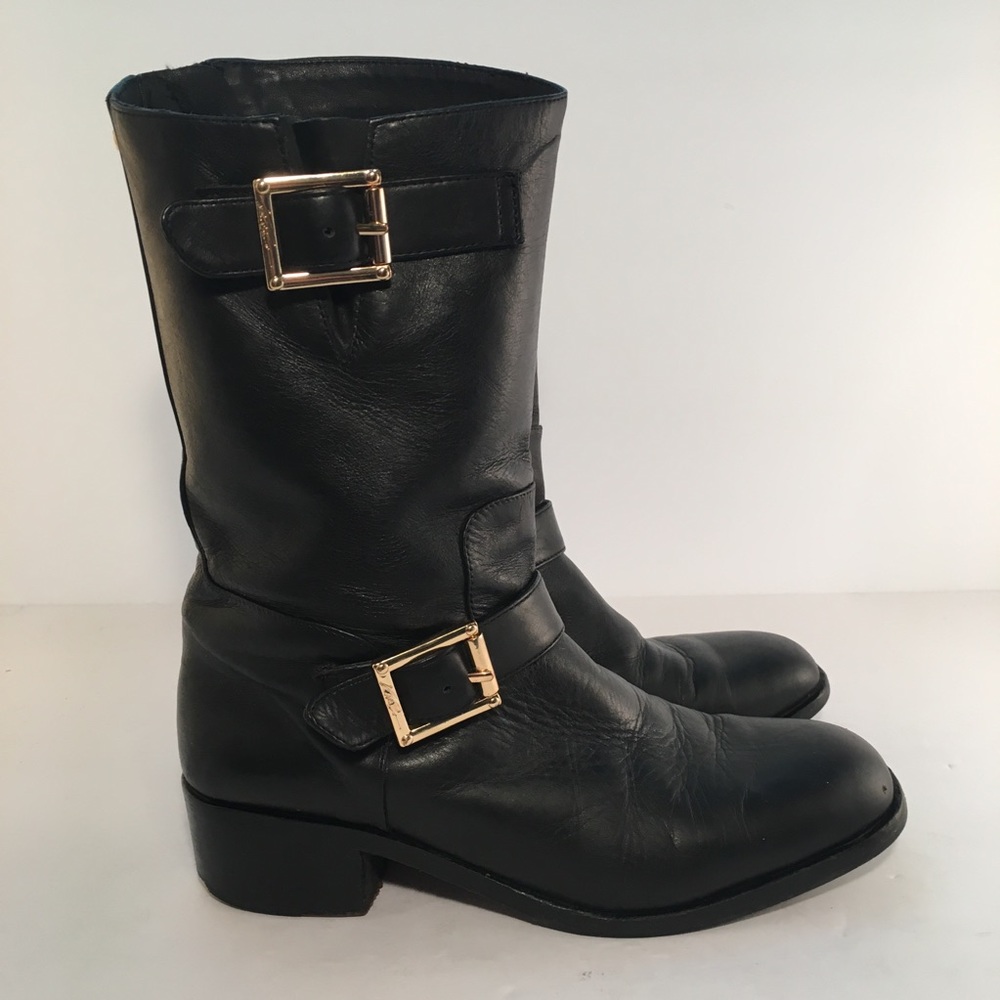 Vince Camuto Black Warren Leather Short Boots
